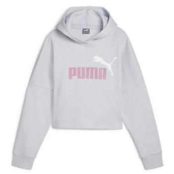 Puma para niña. 67113442 Sudadera con capucha Essentials Logo Cropped lila claro (6años= 116cm), Casual, Algodón, moda infantil, Puma outlet