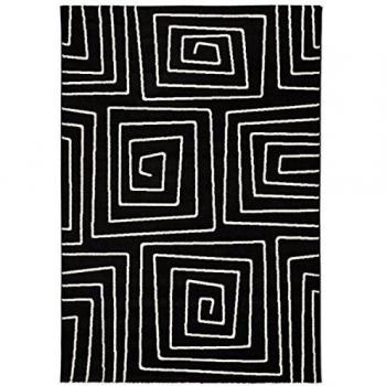 Designläufer Casa Padrino 160 × 230 cm – Schwarz/Weiß