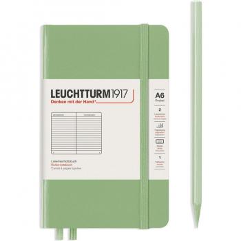Leuchtturm A6 linjerad hård anteckningsbok Sage