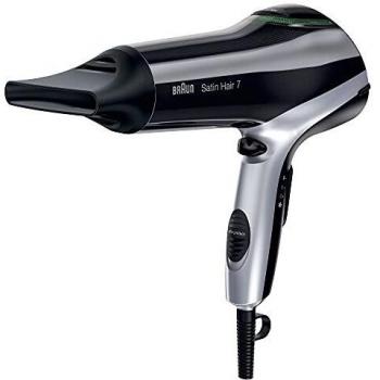 Braun Satin Hair 7 Föhn – Professioneller Haartrockner mit IonTec, Diffusor und Stylingdüse (HD730)