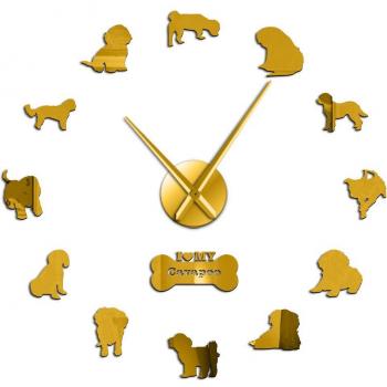Cavapoo Haustier Uhr im dekorativen Design