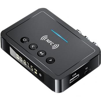 Bluetooth 5.0 Draadloze Audio Ontvanger en Zender FM Handsfree 3,5mm RCA