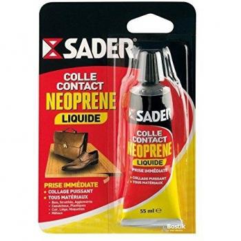Colle Néoprène Contact Liquide, Tube de 55ml, Sader