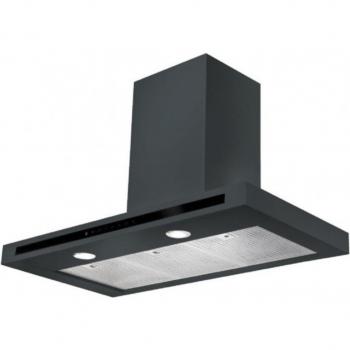110cm Slate Grey Flat Chimney Hood