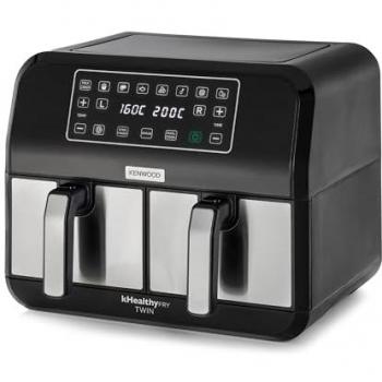 Friteuse à air Kenwood HFM20.000MB 8L 1700W avec minuterie et revêtement antiadhésif noir/silver