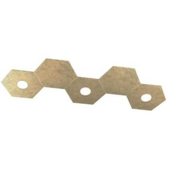 Plafoniera Moderna Esagonale 3 Luci LED Metallo Foglia Oro