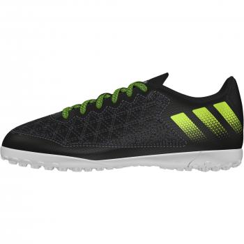 Adidas Ace 16.3 Cage Kids' Football Shoes, Black (Core Black/Solar Yellow/Crystal White), 2.5 UK (35 EU)