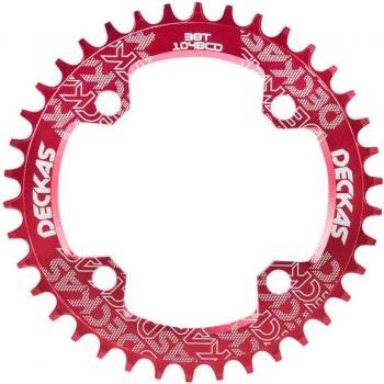 Plato Circulado 104BCD con Diente Único para Bicicletas de Montaña