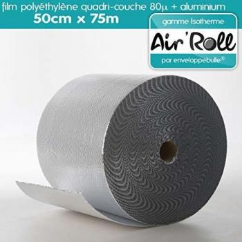 Lot de 6 Rouleaux de Film Bulle Isotherme 50cm x 75m