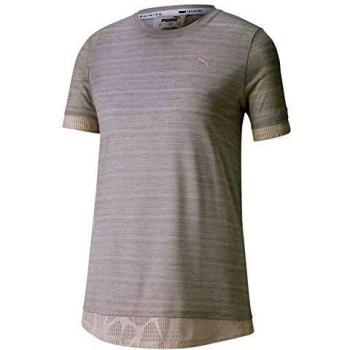 PUMA Damen Workout Shirt Studio Mixed Lace Tee 519200 Altrosa M