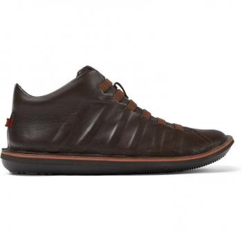 Camper Beetle Botines de Hombre en Piel Lisa Color Marrón
