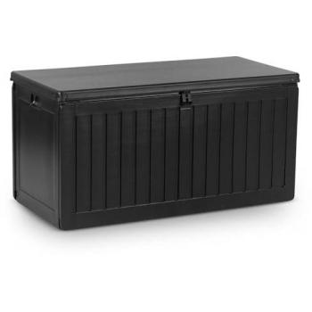 Coffre de jardin extérieur robuste 270 L – Noir, 109×51×55 cm