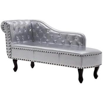 VidaXL Silver Artificial Leather Lounge Chair