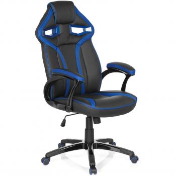 Hjh Office Gaming Chefsessel Schwarz/Blau