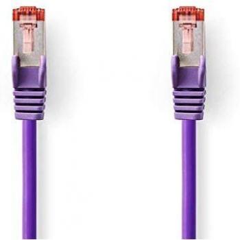 Cat 6 S/FTP 20 m Kabel mit RJ45 Stecker – Violette Farbe, LSZH, Rund, in Beutel