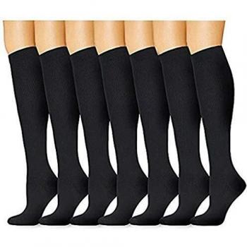 TravelEase Compression Socks – 7 Pack for Flights & Nursing
