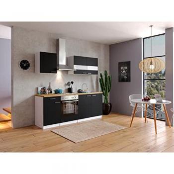 Respekta Kitchenette Blk. Malia 210 cm – Blanc/Noir