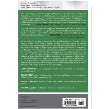Foucault and the Making of Subjects by Laura Cremonesi 9781786601056 | Brand New