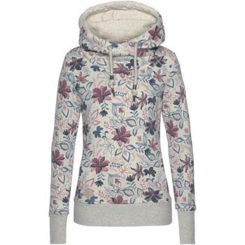 Ragwear Kapuzensweatshirt „GRIPY FLOWERS O“ – Damen, grün/rosa‑Bunt, weiß