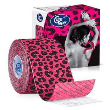 CureTape® Design Kinesiotape Leopard Pink&Black 5 m