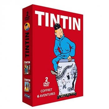 6 Aventures-Vol. 1 : Les Cigares de Pharaon + Le Lotus Bleu + Tintin en Amérique & Vol. 2 : L\'ïle Noire + L\'oreille cassée + Le Sceptre d\'Ottokar