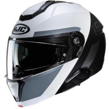 HJC i91 Bina Casque Noir Blanc Argent S