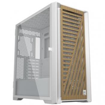 Caja phoenix artisan noble blanca con frontal de madera atx cristal templado gaming cristal templado filtros antipolvo tipo c