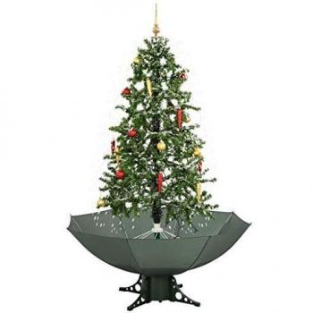 Green Christmas Tree with Snow Effect and Umbrella Base 170 cm