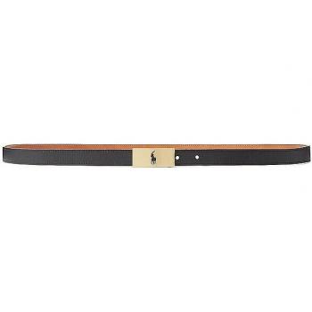 Cinturón de Cuero Negro para Mujer Ralph Lauren