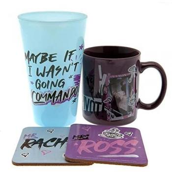 ABYstyle Freunde Geschenkpaket: Gläser, Tasse & Untersetzer in bunten Mustern