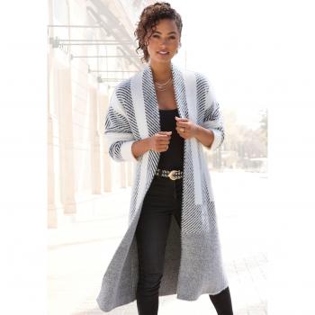 Damen Longstrickjacke von LASCANA, Gr. 32/34, gemustert