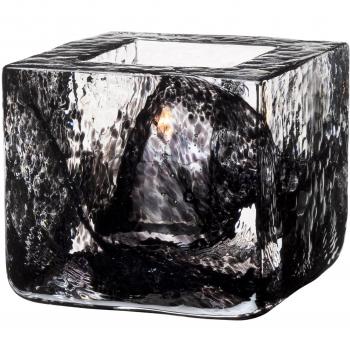 KostaBoda Black Brick Votive Glassware