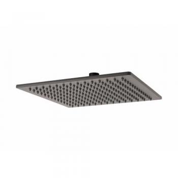 Pommeau de Douche Carré en Acier Inox Noir Mat 25x25