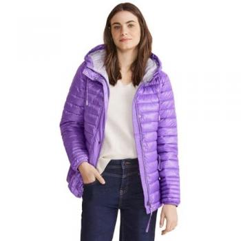 Street One Veste matelassée courte – Violet, femme, 46 cm, viscose résistante