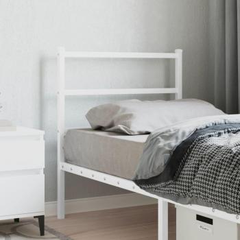 Metal Headboard White 75 cm by vidaXL