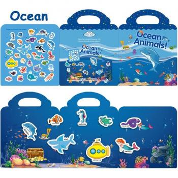 Educational Reusable Sticker Puzzle Book for Kids