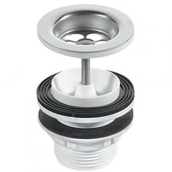 Basin Fitment Waste with Plug and Chain, BSW11PC, White