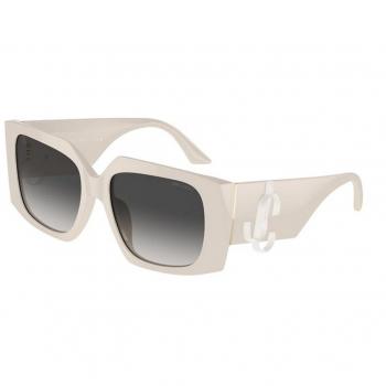 Chic White Sunglasses by Jimmy Choo with Gray Gradient | Size 55