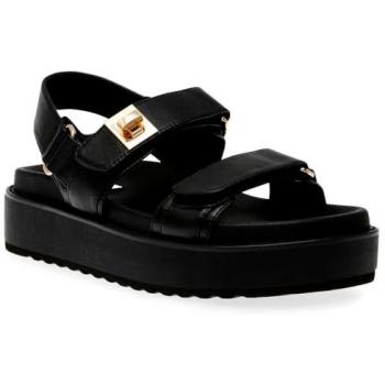 Steve Madden Damen-Sandale „BigMona“ – Klettverschluss, schwarz, 38