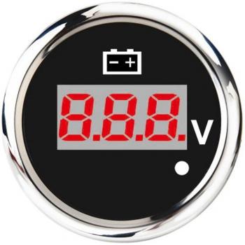 52mm Digital Voltage Gauge with Alarm