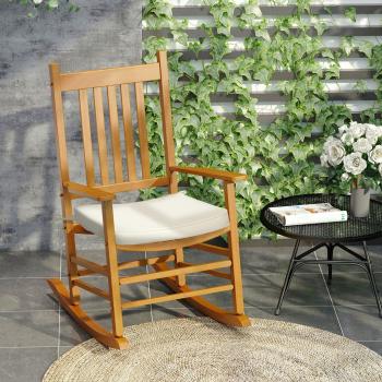 Cream White 6-Piece Chair Cushion Set with Storage Bag, Outsunny