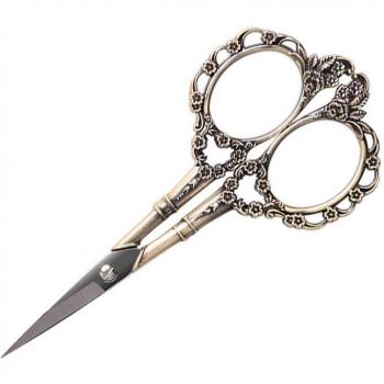 European Vintage Floral Pattern Cuticle Scissors