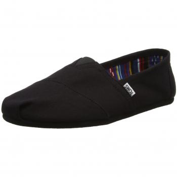 Schwarz Canvas Alpargata von TOMS für Herren, EU 45