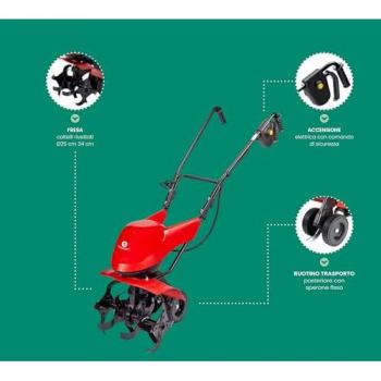 Motobineuse 900 W Z1 – 4 Fraises – 30 cm – Chaîne