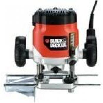 Fresatrice Black & Decker modello KW 900 con set di frese per fresare il legno, il metallo e la plastica