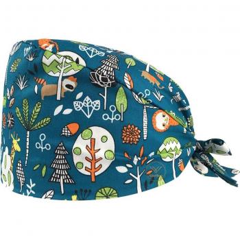 VIAOLI Unisex Animal Print Scrub Cap for Beauty Professionals
