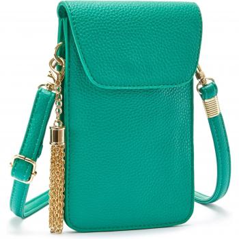 Lascana Eco‑Style Umhängetasche – Grüner Mini‑Bag mit Transparenz‑Fenster