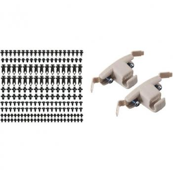 Juego de Clips de Remache y Sujetadores para Coche, 2 Piezas Beige