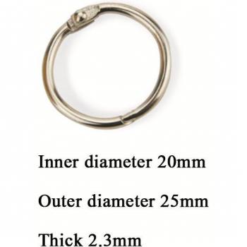 5/10/20PCS 20mm Metal Book Binder Rings for Office and Craft Use