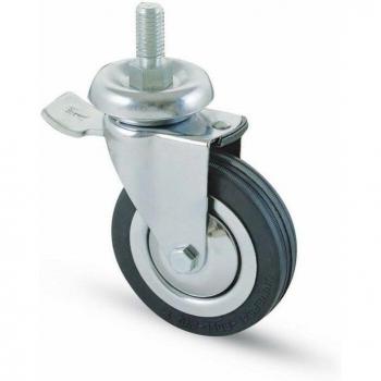 Roue mobile avec frein D.100 pour chariot
